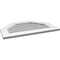 Ekena Millwork Octagonal Top Surface Mount PVC Gable Vent w/ 3-1/2"W x 1"P Standard Frame, 30"W x 20"H GVPOT30X2001SN - alternate 2